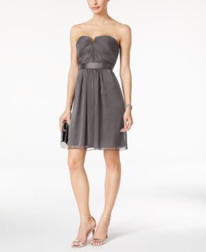 Adrianna Papell Shirred Strapless Dress