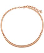 Lucky Brand Rose Gold-tone Hinged Choker Necklace