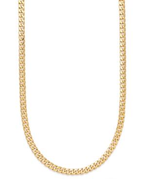Cuban Link Chain Necklace In 14k Gold