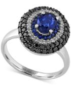 Royale Bleu By Effy Sapphire (1-1/8 Ct. T.w.) And Diamond (1 Ct. T.w.) Ring In 14k White Gold