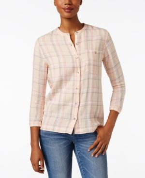Calvin Klein Jeans Plaid Henley Shirt