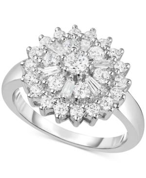 Diamond Flower Cluster Ring (1 Ct. T.w.) In 14k White Gold