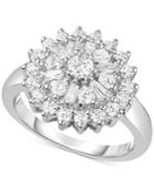 Diamond Flower Cluster Ring (1 Ct. T.w.) In 14k White Gold