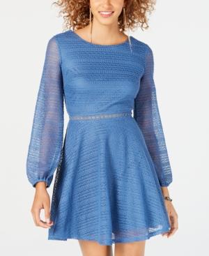 City Studios Juniors' Knit Fit & Flare Dress