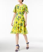 Calvin Klein Floral-print Chiffon Dress