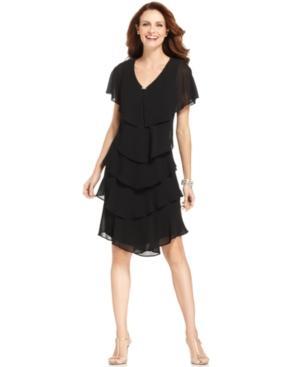 Patra Short-sleeve Tiered Dress
