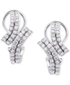 Wrapped In Love Diamond Curve Cluster Drop Earrings (1-1/2 Ct. T.w.) In 14k White Gold