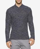 Calvin Klein Men's Space-dyed Shawl-collar Sweater