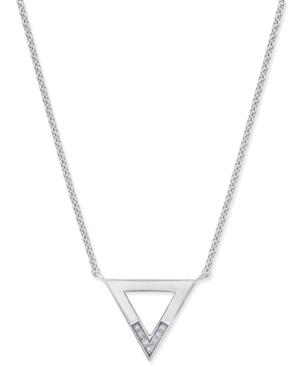 Thomas Sabo Diamond Accent Triangle Pendant Necklace In Sterling Silver