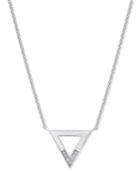 Thomas Sabo Diamond Accent Triangle Pendant Necklace In Sterling Silver