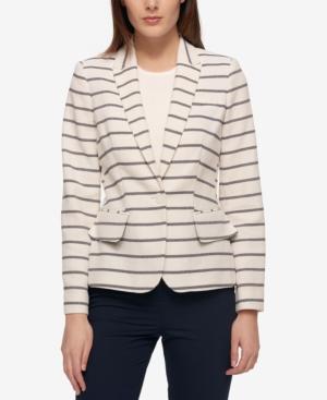 Tommy Hilfiger Striped Elbow-patch Blazer