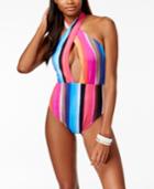 La Blanca Over The Horizon Printed Plunging Convertible Tummy-control One-piece Swimsuit Women's Swimsuit