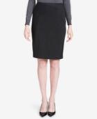 Calvin Klein Patchwork Pinstripe Pencil Skirt