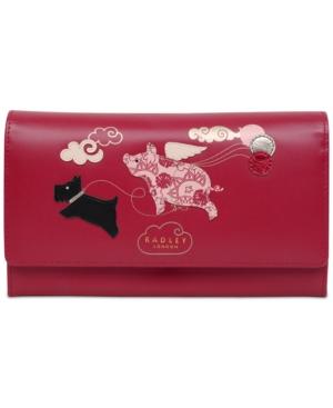 Radley London If Pigs Could Fly Leather Flapover Wallet