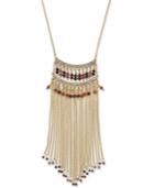 Inc International Concepts Gold-tone Multicolor Bead Fringe Statement Necklace, Only At Macy's