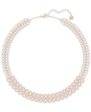 Swarovski Rose Gold-tone Crystal & Pave Collar Necklace