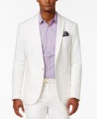 Sean John Men's Slim-fit Cream Lightweight Linen Suit Jacket