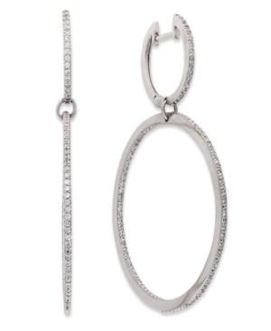 Diamond Double-link Hoop Earrings In Sterling Silver (3/4 Ct. T.w.)