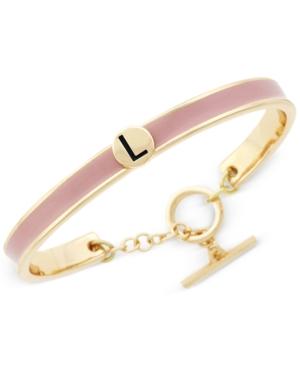Bcbgeneration Gold-tone Love Letter Initial Bangle Bracelet