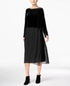 Eileen Fisher Velvet Mixed-media Shift Dress