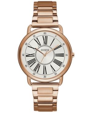 Guess Women's Rose Gold-tone Stainless Steel Bracelet Watch 41mm
