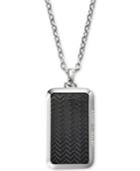 Emporio Armani Men's Stainless Steel Etched Dog Tag Necklace Egs2228001