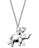 Unwritten Sterling Silver Necklace, Elephant And Heart Pendant