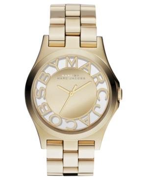 Marc By Marc Jacobs Watch, Women's Gold Ion-plated Stainless Steel Bracelet 40mm Mbm3206