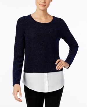 Calvin Klein Textured Layered-look Sweater