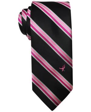 Susan G. Komen Men's Stripe Bar Tie & Lapel Pin Set
