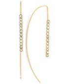 Vince Camuto Gold-tone Pave Threader Earrings