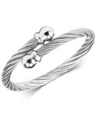 Charriol Cable Twist Bangle Bracelet In Stainless Steel