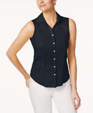 Charter Club Sleeveless Shirt, Created For Macy's