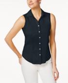 Charter Club Sleeveless Shirt, Created For Macy's