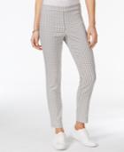 Maison Jules Gingham-print Pull-on Pants, Only At Macy's