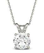 Moissanite Solitaire Pendant (3-1/10 Ct. T.w. Diamond Equivalent) In 14k White Gold