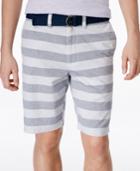 American Rag Men's Stripe Flat-front Shorts, Only At Macy's