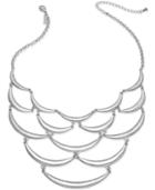 Inc International Concepts Silver-tone Scalloped Drama Necklace, Only At Macy's