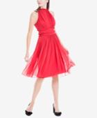 Max Studio London Pleated Crepe Dress, Created For Macy's