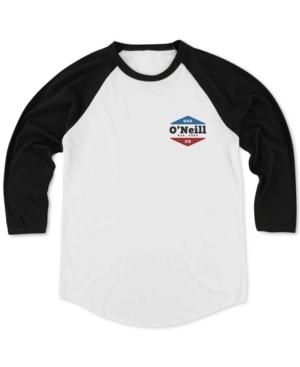 O'neill Men's Dialogue Logo-print 3/4 Raglan-sleeve T-shirt