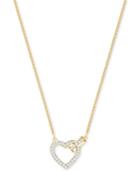 Swarovski Gold-tone Crystal Interlocking Heart & Circle 16-1/2 Pendant Necklace