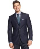 Ryan Seacrest Distinction New Blue Solid Slim-fit Jacket