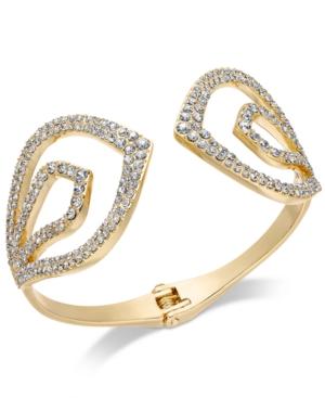 I.n.c. Gold-tone Pave Hinged Cuff Bracelet, Created For Macy's