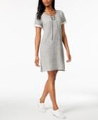 Style & Co French-terry Lace-up Dress, Created For Macy's