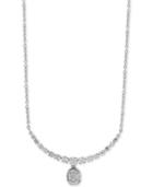 Effy Baguette Cluster 18 Pendant Necklace (5/8 Ct. T.w.) In 14k White Gold