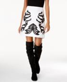 Inc International Concepts Faux-leather Applique Mini Skirt, Created For Macy's