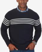 Nautica Men's Chest-stripe Crew-neck Sweater