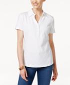 Karen Scott Cotton Polo Top, Created For Macy's