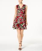 Tahari Asl Petite Floral Chiffon Wrap Dress, A Macy's Exclusive Style