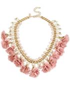 M. Haskell For Inc International Concepts Gold-tone Imitation Pearl And Flower Statement Necklace, Only At Macy's
